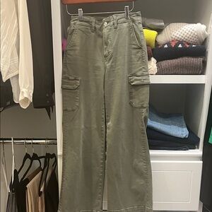 PAIGE Olive Wide Leg Pants